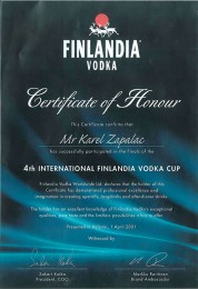 Certifikát - workshop Finsko 2001